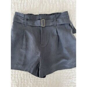 Club Monaco Lyocell & Linen Shorts Size 6 Blue EUC